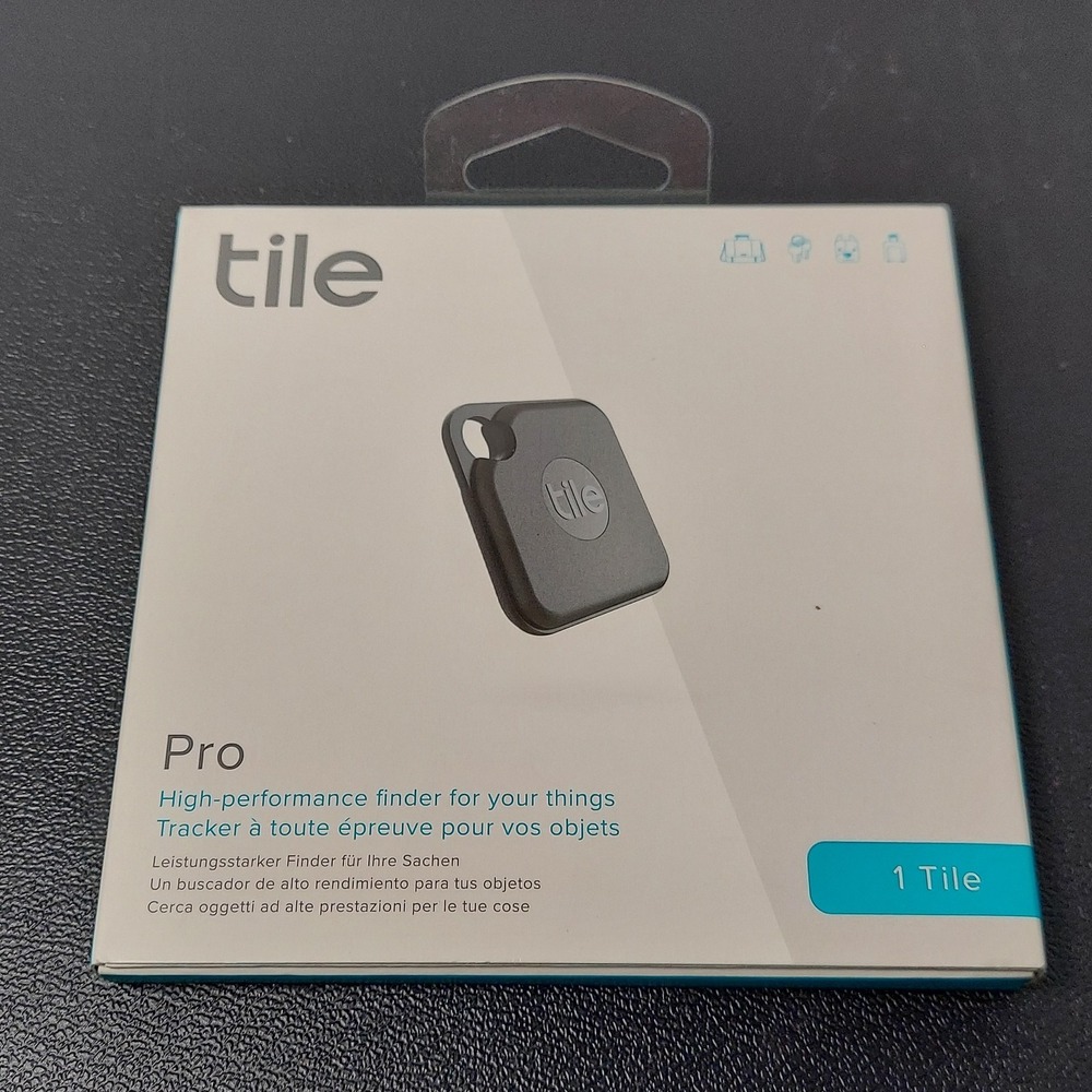 Tile Pro Bluetooth Tracker Black High Performance Key Finder 1 Tile RE-21001